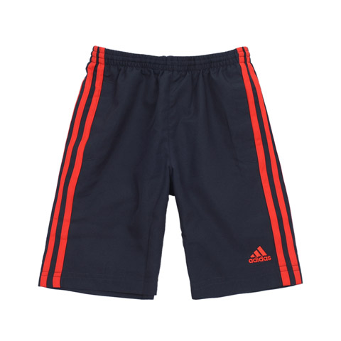 Adidas/阿迪达斯童装 夏季灰色男童涤纶梭织短裤X28055