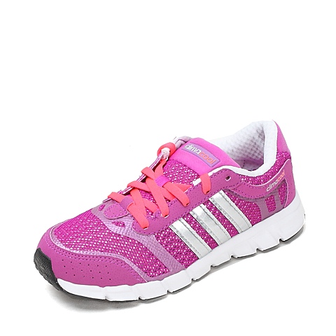 Adidas/阿迪达斯童鞋紫色网布透气女小童跑步鞋Q23774