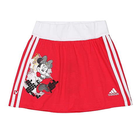 Adidas/阿迪达斯童装红色女童针织短裙 Z21126