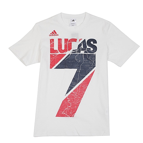 adidas阿迪达斯巴西队卢卡斯款男子足球圆领短T恤F77006