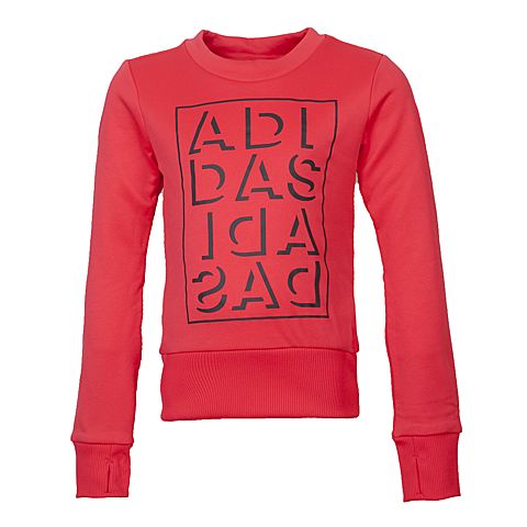 adidas阿迪达斯专柜同款女大童基础系列套头衫AY5361