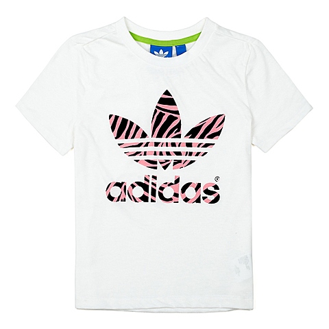 Adidas/阿迪达斯三叶草 童装专柜同款童装专柜同款 花色女小童短袖T恤M69089