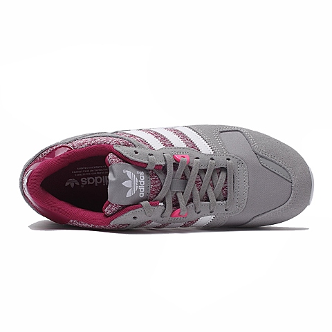 粉彩 三足鼎 阿迪三叶草JPY80纯质灰/亮白/红】adidas阿迪三叶草新款女子ZX