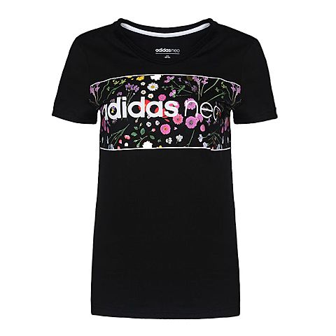 adidas neo阿迪休闲女子W Fav Tee圆领短T恤CV9240