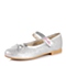 BARBIE/芭比童鞋2015春季新款PU银色女中童皮鞋DA1356