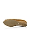 BASTO/百思图秋季棕色羊绒皮女皮鞋TZQ25CQ3中跟坡跟尖头貂毛舒适