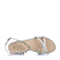 BASTO/百思图夏季专柜同款兰色羊皮链条水钻坡跟T字带女凉鞋TCR08BL5