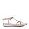 BASTO/百思图夏季专柜同款粉色羊皮女凉鞋TCR08BL5