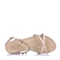 BASTO/百思图夏季专柜同款粉色羊皮女凉鞋TCR08BL5