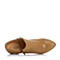 BASTO/百思图秋季专柜同款棕色打蜡牛皮女单鞋TTN52CM5