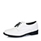 BASTO/百思图秋季专柜同款白色光面牛皮女单鞋TM220CM5