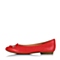BASTO/百思图秋季专柜同款红色山羊皮浅口女单鞋TCY36CQ5