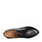 BASTO/百思图秋季专柜同款黑色绵羊皮内增高休闲系带女单鞋TTK45CM5