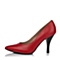 BASTO/百思图秋季专柜同款红色牛皮浅口女单鞋W24DLCQ5