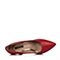 BASTO/百思图秋季专柜同款红色牛皮浅口女单鞋W24DLCQ5