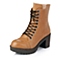 BASTO/百思图冬季专柜同款棕色牛皮女靴TQ760DZ5