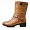 BASTO/百思图冬季专柜同款棕色牛皮女靴TP762DZ5