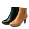BASTO/百思图冬季专柜同款黑色牛皮女靴TSD46DD5