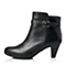 BASTO/百思图冬季专柜同款黑色小牛皮女靴TNV45DD5
