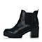 BASTO/百思图冬季专柜同款黑色山羊皮女靴(绒里)TNT46DD5