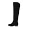 BASTO/百思图冬季专柜同款黑牛绒皮女靴（绒里）15X60DC5