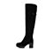 BASTO/百思图冬季专柜同款黑牛绒皮女靴(绒里)5X47RDC5