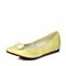 BASTO/百思图春季专柜同款黄色牛皮简约时尚复古波点女单鞋TW121AQ6