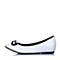 BASTO/百思图春季专柜同款白色牛皮简约时尚复古波点女单鞋TW121AQ6