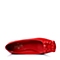 BASTO/百思图春季专柜同款红色牛皮时尚纯色浅口女单鞋TU721AQ6