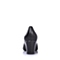 BASTO/百思图春季专柜同款黑色羊皮优雅高跟女单鞋TT720AQ6