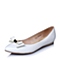 BASTO/百思图春季专柜同款白色牛皮简约时尚坡跟女单鞋TS921AQ6