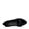 BASTO/百思图春季专柜同款黑色漆皮牛皮时尚方跟浅口女单鞋TS723AQ6