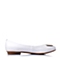 BASTO/百思图春季专柜同款白色羊皮优雅尖头平跟女单鞋TCY39AQ6