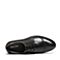 BASTO/百思图春季专柜同款黑色牛皮商务系带镂花舒适方跟男皮鞋AKH08AM6