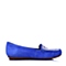 BASTO/百思图春季宝蓝色羊皮时尚舒适平跟女浅口单鞋休闲鞋Y1402AQ6