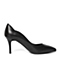 BASTO/百思图春季专柜同款黑色羊皮优雅尖头女单鞋16A20AQ6