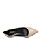 BASTO/百思图春季专柜同款灰色羊皮优雅尖头女单鞋16A20AQ6