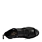 BASTO/百思图春季专柜同款黑色羊皮/网布拼接优雅细高跟蝴蝶结女凉鞋16A15AU6