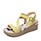 BASTO/百思图夏季专柜同款黄色山羊皮简约舒适女凉鞋TG209BL6