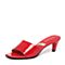BASTO/百思图夏季专柜同款红色牛皮简约时尚女鞋TSL02BT6