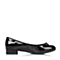 BASTO/百思图秋季专柜同款黑色漆皮胎牛皮浅口女单鞋TL832CQ6
