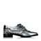 BASTO/百思图秋季专柜同款银色擦色牛皮革女单鞋YBG02CM6