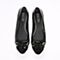 BASTO/百思图秋季专柜同款黑色牛皮女单鞋TX624CQ6