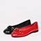 BASTO/百思图秋季专柜同款红色牛皮女单鞋TX624CQ6