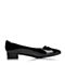 BASTO/百思图秋季专柜同款黑色漆皮胎牛皮浅口女单鞋TR826CQ6