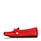 BASTO/百思图秋季专柜同款红色软面牛皮浅口女单鞋YBS01CQ6