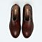 BASTO/百思图冬季专柜同款棕色羊皮布洛克镂花复古女靴TWX40DD6