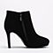 BASTO/百思图冬季专柜同款黑色羊皮女短靴16D45DD6