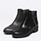BASTO/百思图冬季专柜同款黑色牛皮女短靴（绒里）TP743DD6