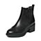 BASTO/百思图冬季专柜同款黑色牛皮女靴TXW41DD6